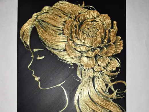 Golden Peony Elegance
