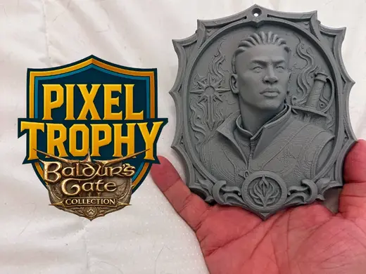 Pixel Trophy - Wyll (Baldur's Gate 3)