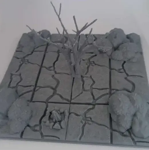 DnD terrain camp in the forest