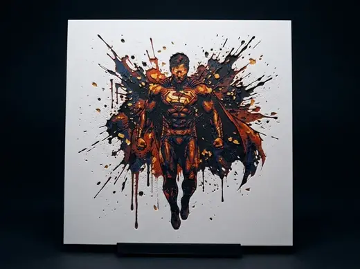 Superman Inksplash - Hueforge Wall Art