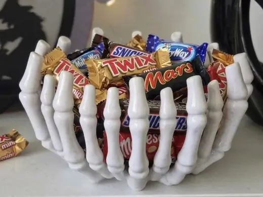Skeleton Hands Candy Bowl - Halloween Decor