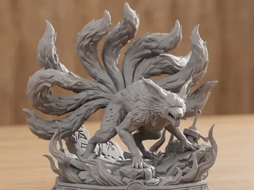 Kuruma Naruto Raposa de 9 Caldas