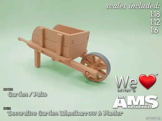 WLM - Decorative Old Garden Wheelbarrow & Planter