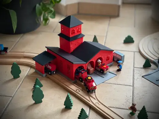 Feuerwehrstation, Garage - Brio Holzeisenbahn