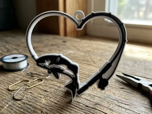 Portachiavi La pesca nel cuore