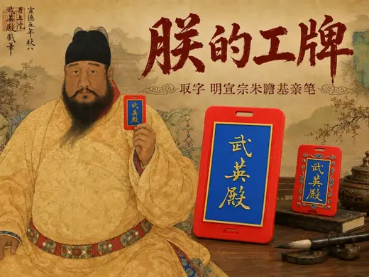 朕的工牌｜大明武英殿卡套 无支撑｜明宣宗朱瞻基亲笔题字｜身份证 学生卡通用