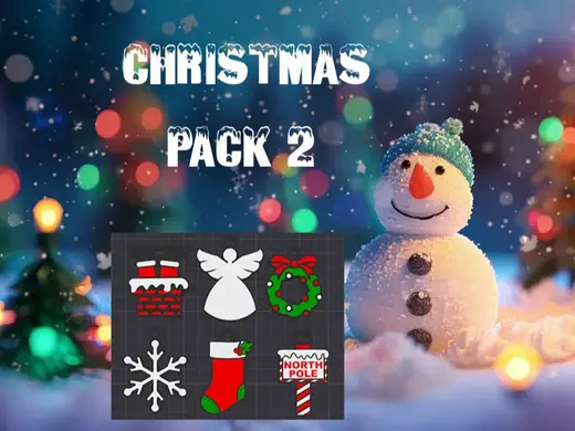 xmas pack 2 keychains/charm/bauble free commercial