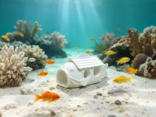 镂空大嘴鱼 小鱼躲避屋 鱼缸造景