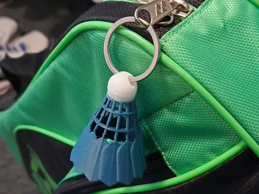 Shuttlecock keychain