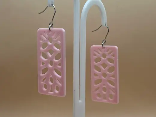 Pink Floral Earrings
