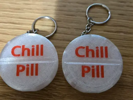 Chill Pill Flex Keychain
