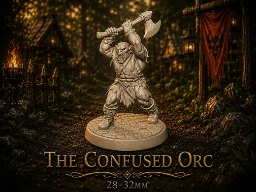 The Confused Orc - DnD Miniature