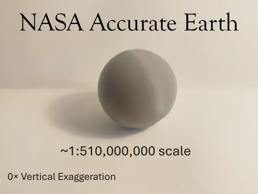 NASA Accurate ~1:510,000,000 Scale Earth