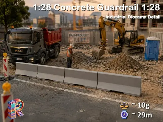 Concrete Guardrail – Realistic 1:28