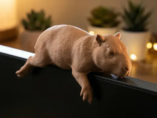 Sleepy Capybara Monitor Buddy