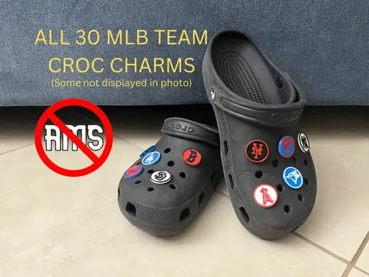 ALL 30 MLB Team Croc Charms. No AMS Required