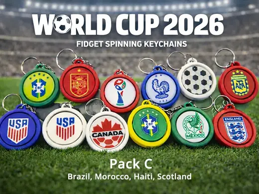 PACK C - World Cup 2026 Key Chain Spinners