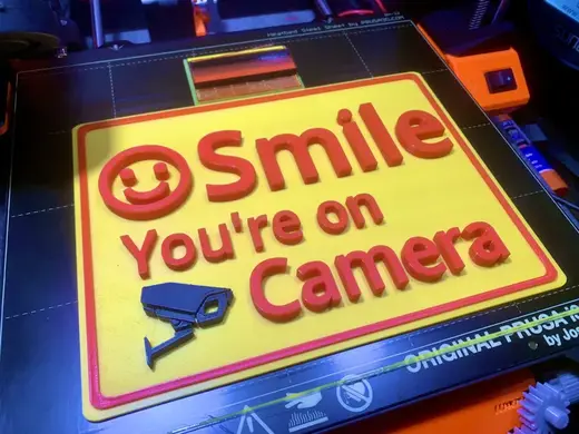 Smile - You're on Camera Signage