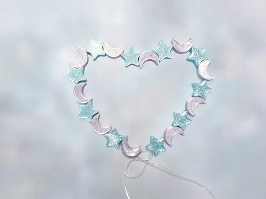 星星月亮手链 串珠 项链