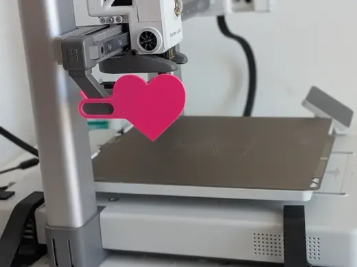 Cute Heart Poop Deflector - Bambu Lab A1/ A1 mini