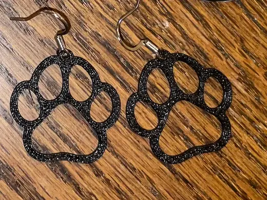 Pawprint earrings
