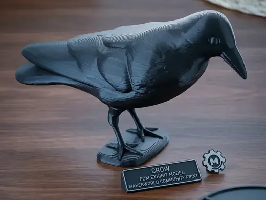Raven Sculpture | Detailed Crow Display Model