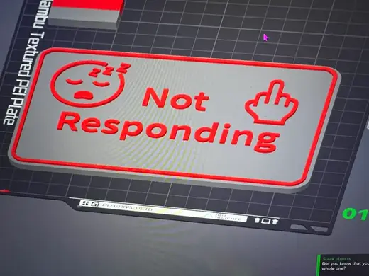 Not Responding sign Middle Finger - Make My Sign