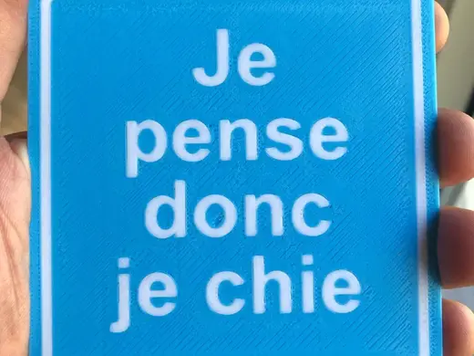 je pense donc je chie