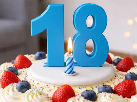 Numeri per torta di compleanno ecc. con base