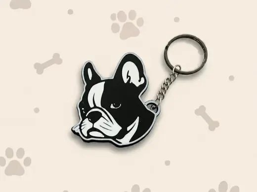 Boston Terrier keychain