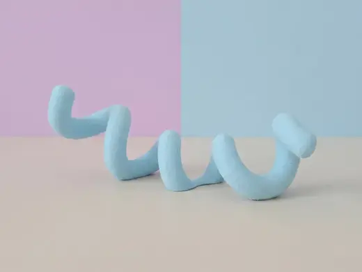 Danish Pastel Squiggle Wave Retro Serpent Decor
