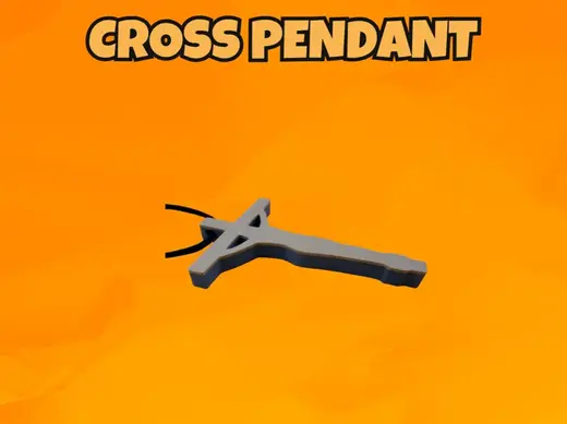 Jesus Cross Pendant – 2 Color Keychain or Necklace