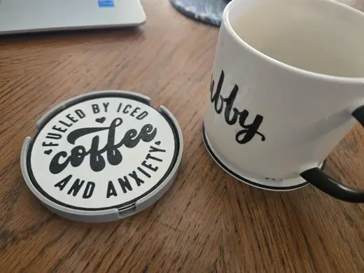 Coffee and anxiety coasters