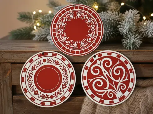 Christmas Ornaments - set of 3 - easy print