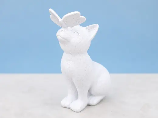 Cat With Butterfly Statue