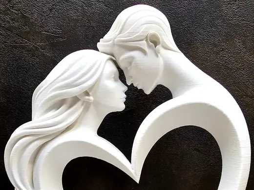 Couple Heart LED Sculpture – Valentine's Day