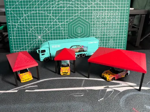 Car tents for 1:64 scale cars