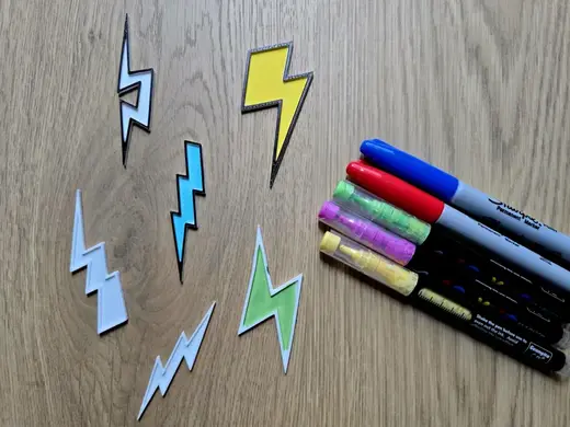 Lightning Bolt DIY Coloring NO AMS
