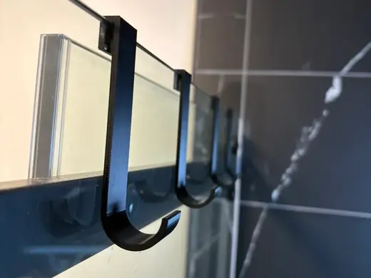Shower hook 10mm glass