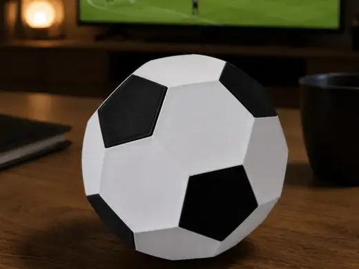 Geodesic Soccer Ball – Single-Print Icosahedron