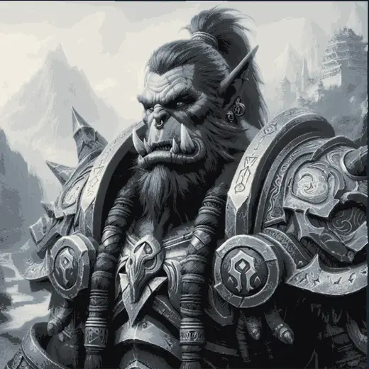 Horde Orc - Hueforge 4 color filament painting