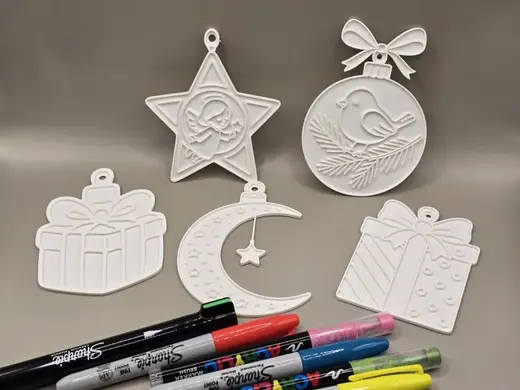 Christmas Ornament Bauble Coloring Festive Craft