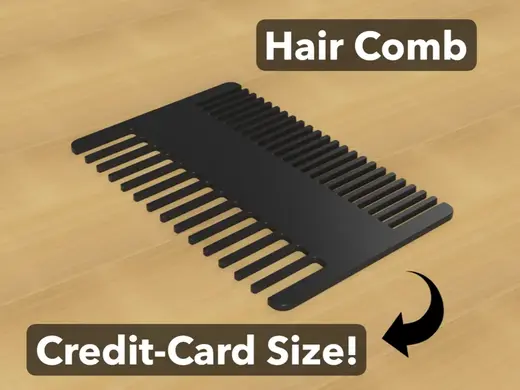 Credit Card Hair Comb