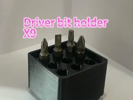 Gridfinity bit holder 1x1x4