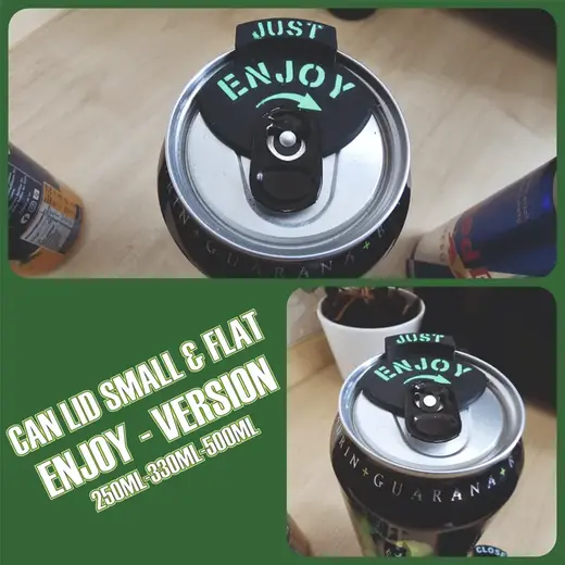 Can Lid "SMALL AND FLAT - ENJOY"