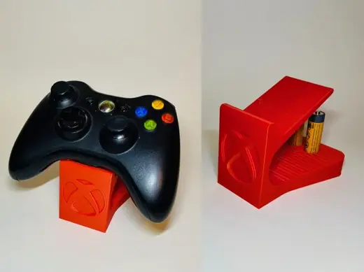 Xbox controller stand with hidden battery storage
