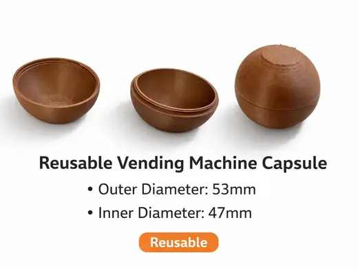 Reusable Screw Capsule for Vending Machines