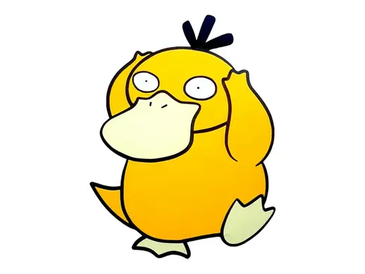 Psyduck Pokemon 2D Wall Art Nintendo Gaming Decor
