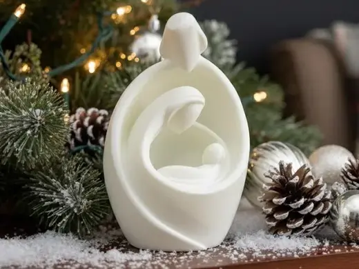 Hugging Holy Family Figurine