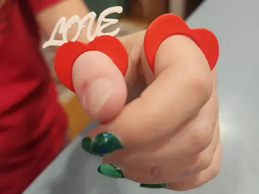 Valentine's Day Simple His/Hers Heart Shaped Ring